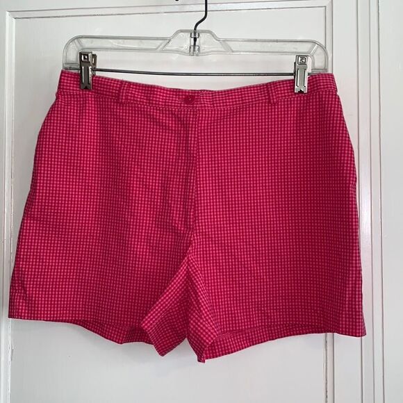 The Limited stretch pink & red checked shorts - Picture 1 of 6